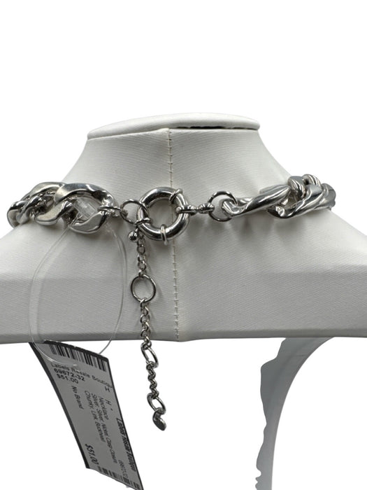 No Brand Silver Silver Nickel Clasp Closure Chunky Link Necklace Silver