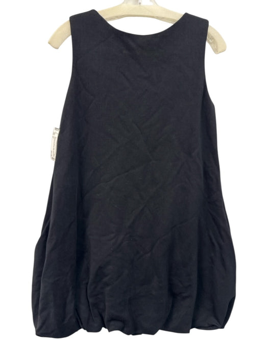 COS Size S Black Cotton & Nylon Sleeveless Shimmer Bubble Hem Mini Dress Black / S