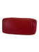 Salvatore Ferragamo Red Leather Gold Tone Hardware Chain Detail Zip Top Bag Red