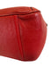 Salvatore Ferragamo Red Leather Gold Tone Hardware Chain Detail Zip Top Bag Red