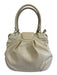 Salvatore Ferragamo Cream White Leather Logo Detail Buckle Accents Bag Cream White