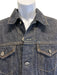 Burgus Size 38 Dark Wash Cotton Solid Trucker Selvedge Men's Jacket Dark Wash / 38