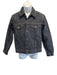 Burgus Size 38 Dark Wash Cotton Solid Trucker Selvedge Men's Jacket Dark Wash / 38