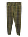 The Upside Size M Green, Yellow & Brown Polyamide Blend Plaid Athletic Leggings Green, Yellow & Brown / M