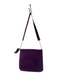No Brand Purple Suede Whip Stitch 3 Bars Shoulder Bag Bag Purple / Small