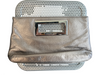 Michael Kors Silver Leather Square Handle Snap Closure Handbag Bag Silver / Small