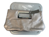 Michael Kors Silver Leather Square Handle Snap Closure Handbag Bag Silver / Small