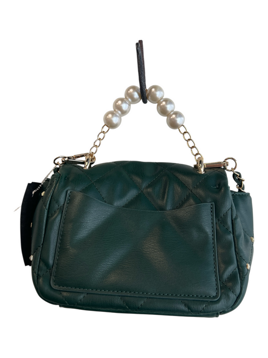 Badgley Mischka Green Gold Hardware Chain Strap Shoulder & Crossbody Straps Bag Green / Small