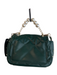 Badgley Mischka Green Gold Hardware Chain Strap Shoulder & Crossbody Straps Bag Green / Small