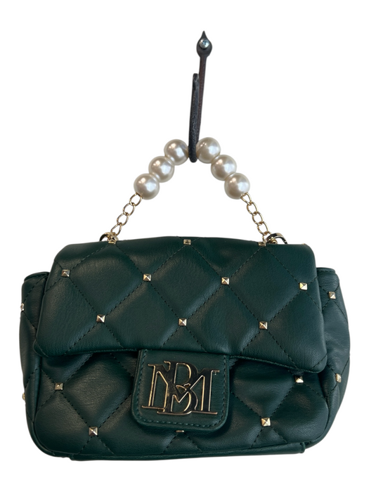 Badgley Mischka Green Gold Hardware Chain Strap Shoulder & Crossbody Straps Bag Green / Small