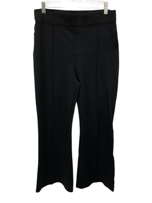 Spanx Size 6 Black Rayon Blend Elastic Waistband Pintuck Pleats High Rise Pants Black / 6
