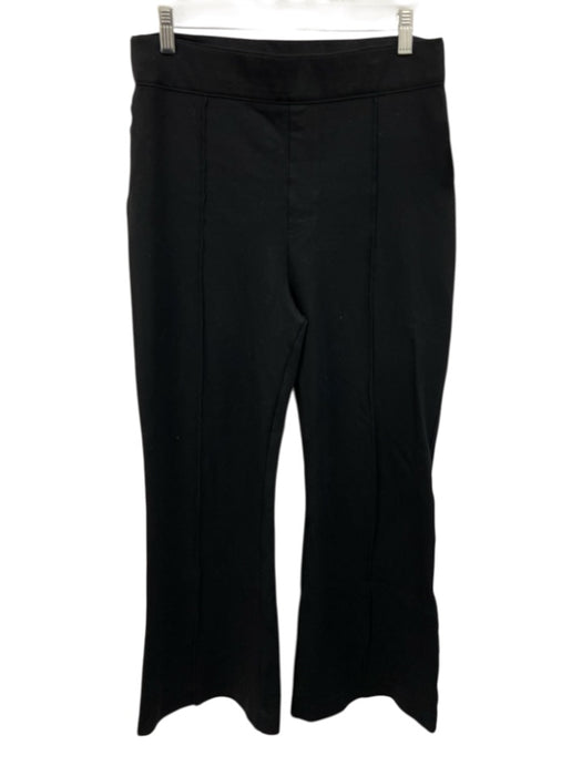 Spanx Size 6 Black Rayon Blend Elastic Waistband Pintuck Pleats High Rise Pants Black / 6