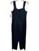 J. McLaughlin Size 6 Navy Blue Lyocell & Linen Sleeveless V Neck Jumpsuit Navy Blue / 6