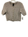 Magaschoni Size S Light Gray Cashmere Ribbed Knit Button Front Cardigan Sweater Light Gray / S