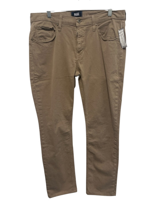 Paige Size 34 Beige Cotton Solid Zip Fly Men's Pants Beige / 34