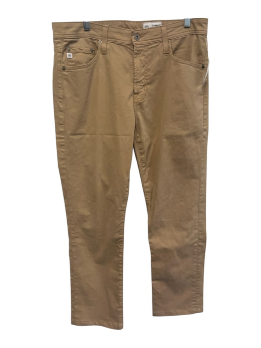 AG Size 33 Beige Cotton Solid Zip Fly Men's Pants Beige / 33