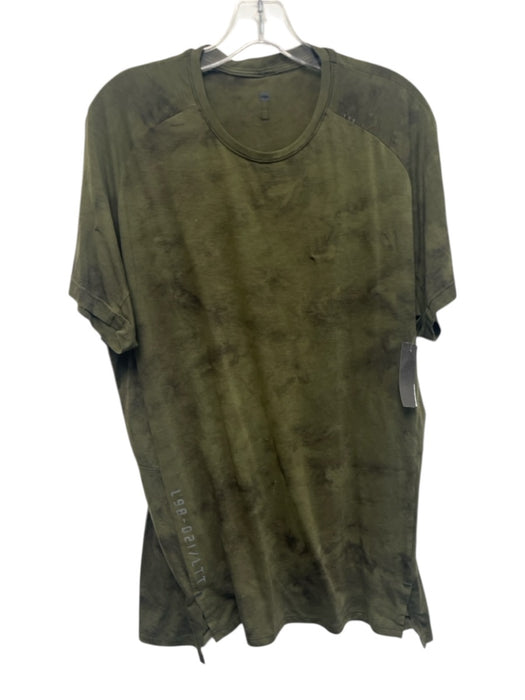 Lululemon Size Est XL Green Polyester Athleisure Men's Short Sleeve Shirt Green / Est XL