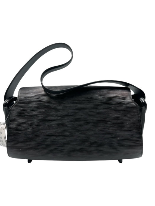 Louis Vuitton Black Epi Leather Flap Top Magnetic Snap Closure Shoulder Bag Black / GM