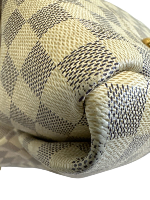 Louis Vuitton Cream, Brown & Blue Coated Canvas Damier Azur Open Top Bag Cream, Brown & Blue / MM
