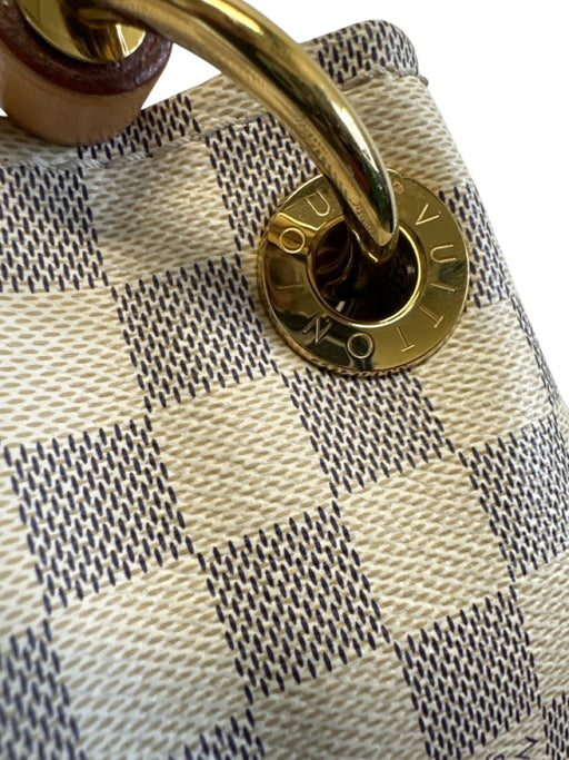 Louis Vuitton Cream, Brown & Blue Coated Canvas Damier Azur Open Top Bag Cream, Brown & Blue / MM