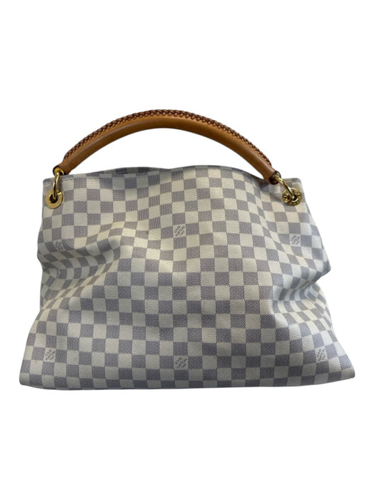 Louis Vuitton Cream, Brown & Blue Coated Canvas Damier Azur Open Top Bag Cream, Brown & Blue / MM