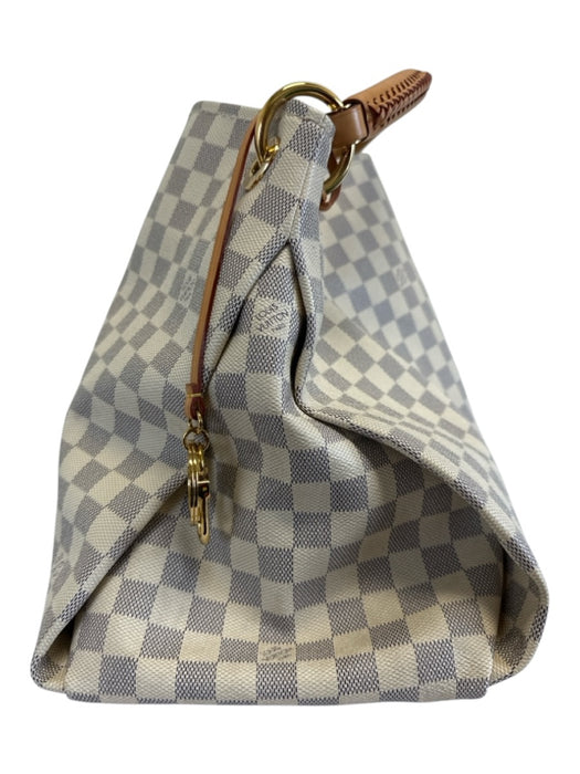 Louis Vuitton Cream, Brown & Blue Coated Canvas Damier Azur Open Top Bag Cream, Brown & Blue / MM