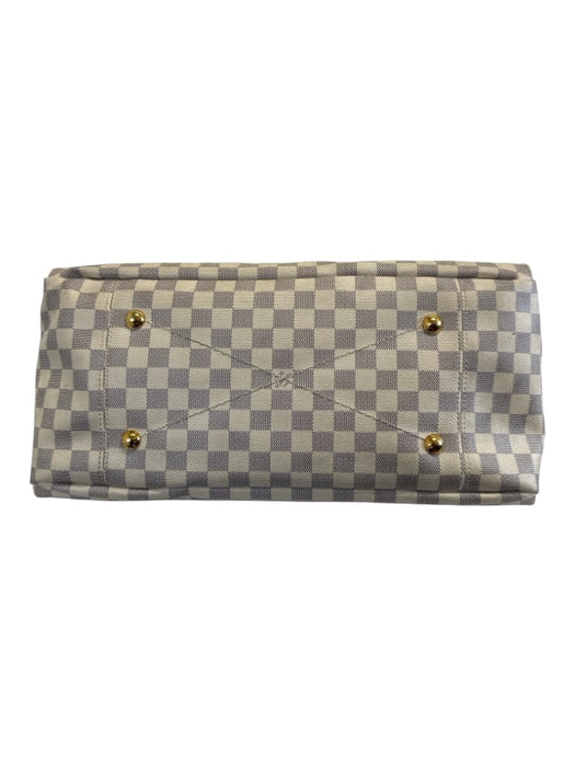 Louis Vuitton Cream, Brown & Blue Coated Canvas Damier Azur Open Top Bag Cream, Brown & Blue / MM