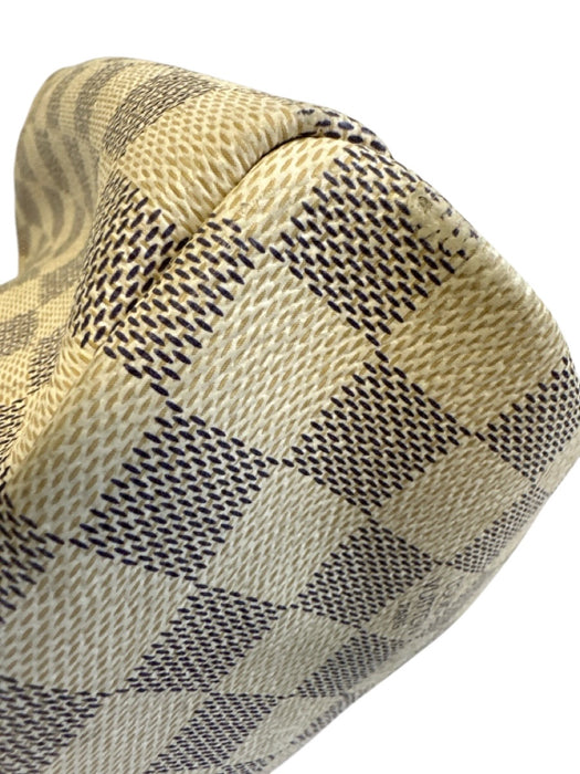 Louis Vuitton Cream, Brown & Blue Coated Canvas Damier Azur Open Top Bag Cream, Brown & Blue / MM