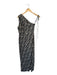 Nanushka Size S Tan & Brown Polyester One Shoulder Animal Print Midi Dress Tan & Brown / S