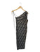 Nanushka Size S Tan & Brown Polyester One Shoulder Animal Print Midi Dress Tan & Brown / S