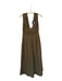 Maje Size 40 Taupe Cotton Blend Sleeveless Acordian Pleated Maxi Dress Taupe / 40