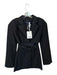 Jacquemus Size 32/XS Black Cotton Blend Long Sleeve Cut Out Detail Collar Dress Black / 32/XS