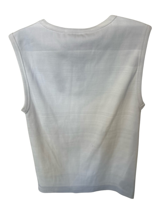 Rohe Size 38 White Cotton Blend Sleeveless Ribbed Top White / 38