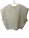 FRNCH Size M Cream Recycled Polyester Blend Cap Sleeve Fuzzy Sweater Cream / M
