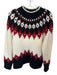 Pistola Size S Black & Red Alpaca Blend Mock Neck Knit Long Sleeve Sweater Black & Red / S