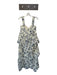 Sofie the Label Size L Cream & Navy Cotton Sleeveless Botanical Tiered Dress Cream & Navy / L