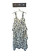 Sofie the Label Size L Cream & Navy Cotton Sleeveless Botanical Tiered Dress Cream & Navy / L