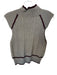 Deluc Size M Gray Viscose Blend Mock Neck Cap Sleeve Knit Sweater Gray / M