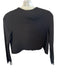 Maje Size 38 Black & Gold Viscose Blend Long Sleeve Ribbed Clasp Sweater Black & Gold / 38