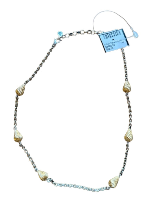 Christian James Silver & Gold Sterling Silver Gold Accents Necklace Silver & Gold