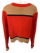 Marni x Uniqlo Size XL Orange & Tan Acrylic Blend Long Sleeve Knit Sweater Orange & Tan / XL