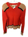 Marni x Uniqlo Size XL Orange & Tan Acrylic Blend Long Sleeve Knit Sweater Orange & Tan / XL