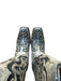 Tanner Mark Boots Shoe Size 7 Gray & Black Leather Lizard Cut Outs Cowboy Boots Gray & Black / 7