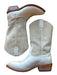 Frye Shoe Size 8.5 Ivory Suede & Leather Stitching Cowboy Boots Ivory / 8.5