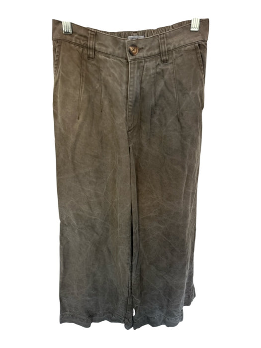 Kut From The Kloth Size 0 Taupe Tencel Blend High Waist Wide Leg Pleat Pants Taupe / 0