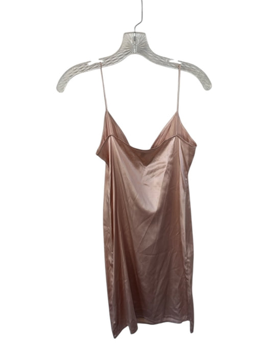 Diane Von Furstenberg Size 8 Rose Polymide Blend Spaghetti Strap V Neck Dress Rose / 8