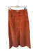 We The Free Size 6 Orange Cotton Corduroy Front Slit Pockets Maxi Skirt Orange / 6
