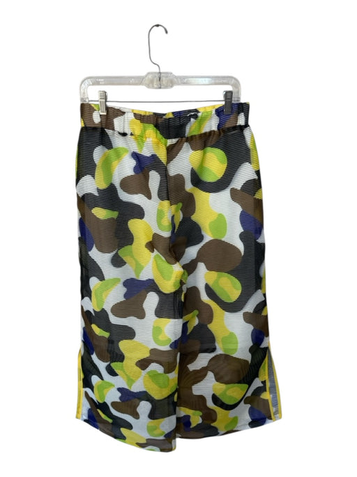 Berek Size Est M Brown & Yellow Camo Accordion Sheer Side Slits Pants Brown & Yellow / Est M