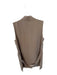 Amanda Maria Size S Taupe Polyester Button Up Sleeveless Collar Top Taupe / S