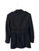 Burberry Size 4 Black Wool Blend Long Sleeve Button Up Trench Midi Coat Black / 4